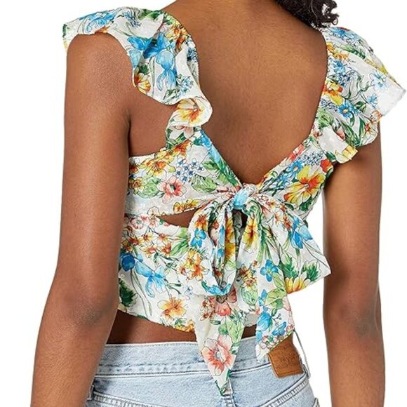 Ali & Jay Botanical Floral Crop Top, in size M - Picture 7 of 7